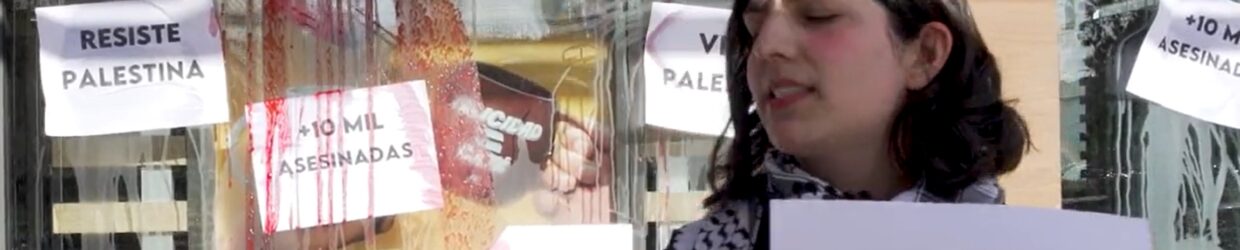 Futuro Vegetal sabotea mcdonalds y apoya a Palestina en Granada